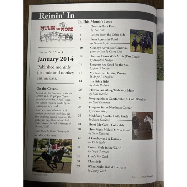 Mules and More - Jan. 2014 Vol. 24 Issue 3 (Back Issue Magazine) - Image 3