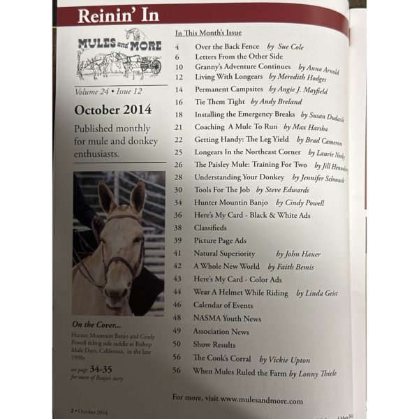 Mules and More - Oct. 2014 Vol. 24 Issue 12 (Back Issue Magazine) - Image 3