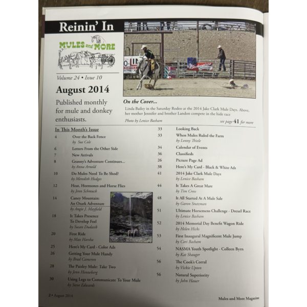 Mules and More - Aug. 2014 Vol. 24 Issue 10 (Back Issue Magazine) - Image 3