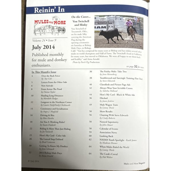 Mules and More - Jul 2014 Vol. 24 Issue 9 (Back Issue Magazine) - Image 3