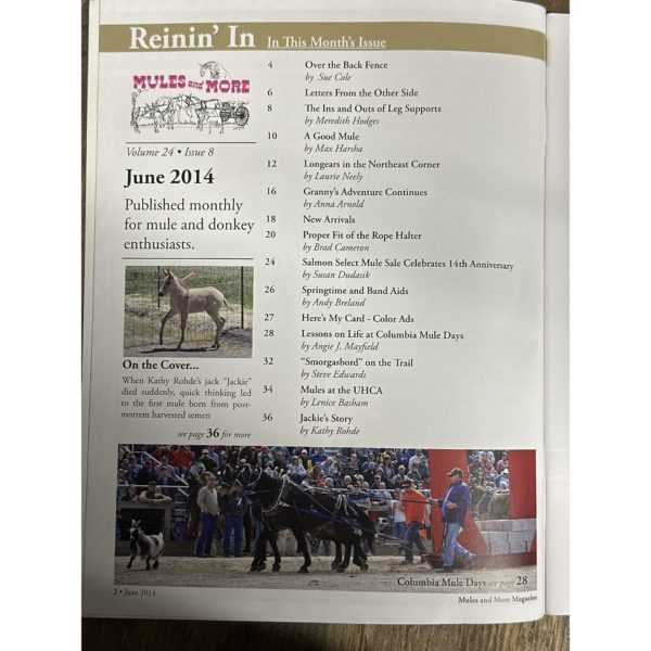 Mules and More - Jun. 2014 Vol. 24 Issue 8 (Back Issue Magazine) - Image 3