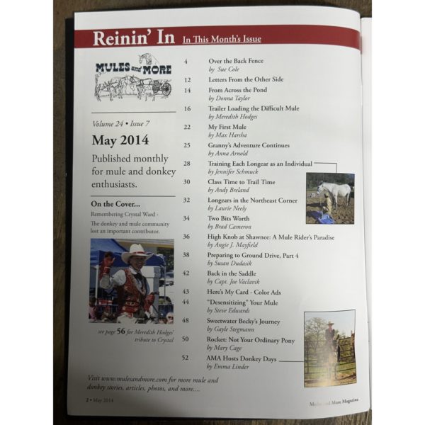 Mules and More - May 2014 Vol. 24 Issue 7 (Back Issue Magazine) - Image 3