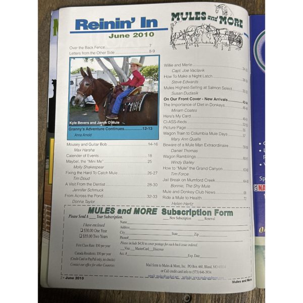 Mules and More - Jun. 2010 Vol. 20 Issue 8 (Back Issue Magazine) - Image 3