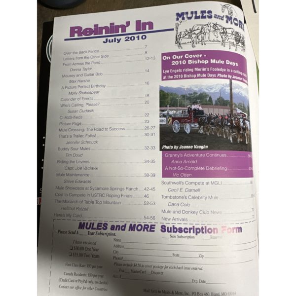 Mules and More - Jul. 2010 Vol. 20 Issue 9 (Back Issue Magazine) - Image 3