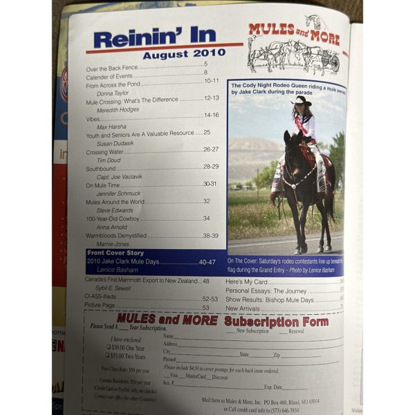 Mules and More - Aug. 2010 Vol. 20 Issue 10 (Back Issue Magazine) - Image 3