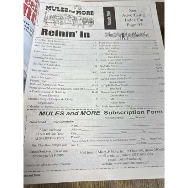 Mules and More - Mar. 2005 Vol. 15 Issue 5 (Back Issue Magazine) - Image 3