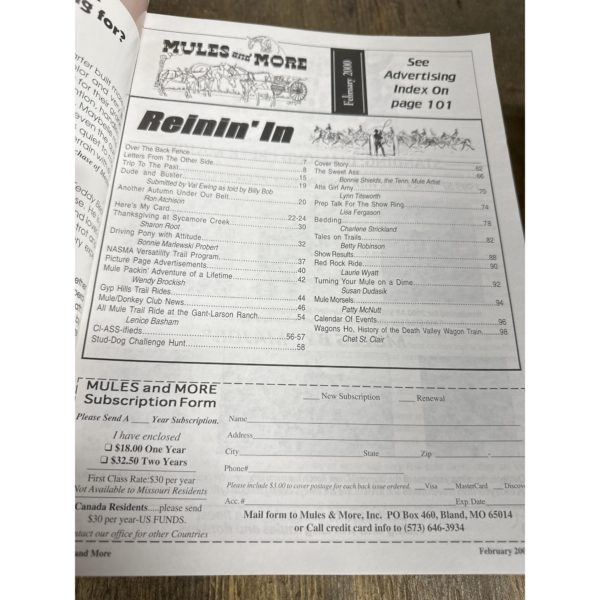 Mules and More - Feb. 2000 Vol. 10 Issue 4 (Back Issue Magazine) - Image 3