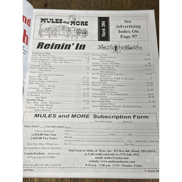 Mules and More - Mar. 2004 Vol. 14 Issue 5 (Back Issue Magazine) - Image 3