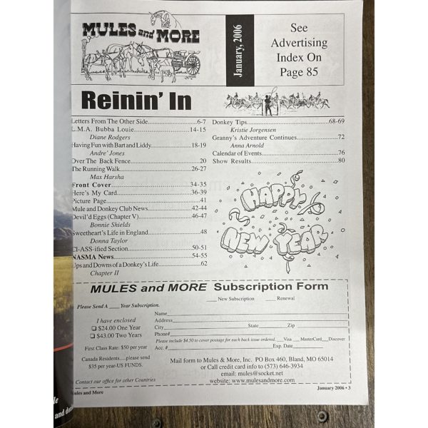 Mules and More - Jan. 2006 Vol. 16 Issue 3 (Back Issue Magazine) - Image 3