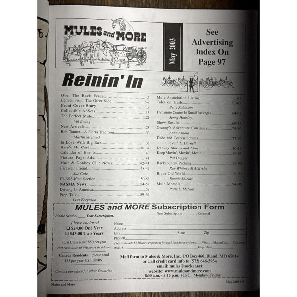 Mules and More - May 2003 Vol. 13 Issue 7 (Back Issue Magazine) - Image 3