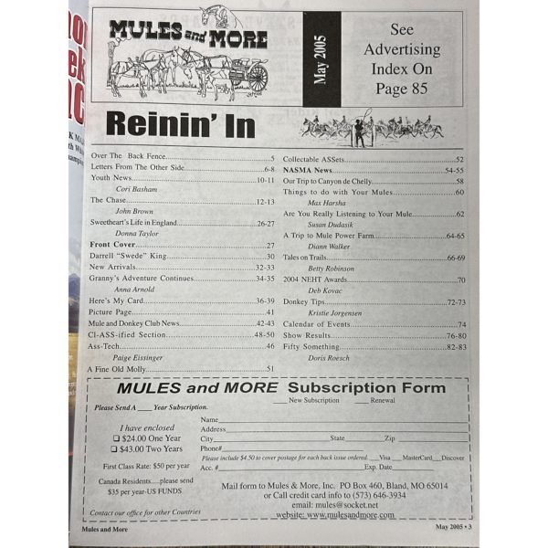 Mules and More - May 2005 Vol. 15 Issue 7 (Back Issue Magazine) - Image 3