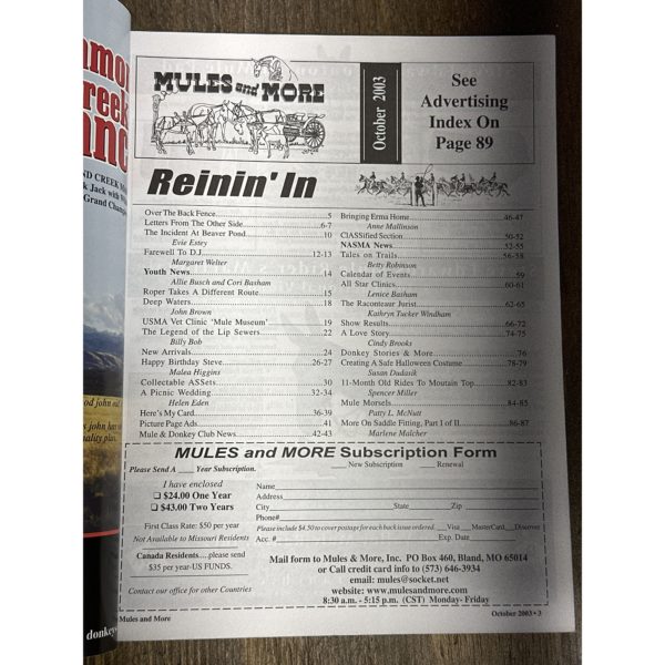 Mules and More - Oct. 2003 Vol. 13 Issue 12 (Back Issue Magazine) - Image 3