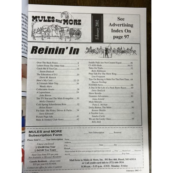 Mules and More - Feb. 2002 Vol. 12 Issue 4 (Back Issue Magazine) - Image 3