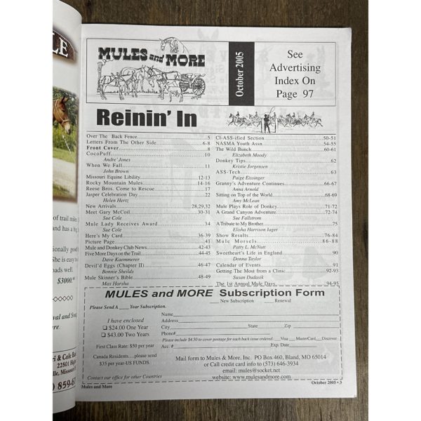 Mules and More - Oct. 2005 Vol. 15 Issue 12 (Back Issue Magazine) - Image 3