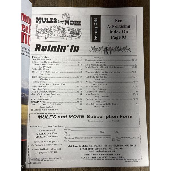 Mules and More - Feb. 2004 Vol. 14 Issue 4 (Back Issue Magazine) - Image 3