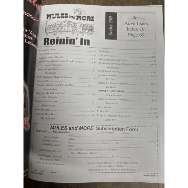 Mules and More - Oct. 2009 Vol. 19 Issue 12 (Back Issue Magazine) - Image 3