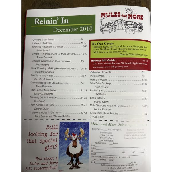 Mules and More - Dec. 2010 Vol. 21 Issue 2 (Back Issue Magazine) - Image 3