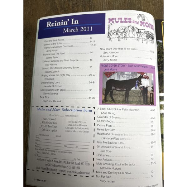 Mules and More - Mar. 2011 Vol. 21 Issue 4 (Back Issue Magazine) - Image 3