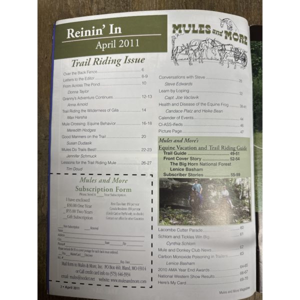 Mules and More - Apr. 2011 Vol. 21 Issue 6 (Back Issue Magazine) - Image 3