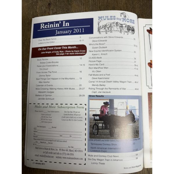 Mules and More - Jan. 2011 Vol. 21 Issue 3 (Back Issue Magazine) - Image 3