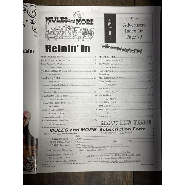 Mules and More - Jan. 2008 Vol. 18 Issue 3 (Back Issue Magazine) - Image 3