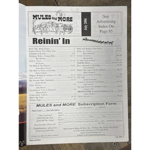 Mules and More - Jul. 2006 Vol. 16 Issue 9 (Back Issue Magazine) - Image 3
