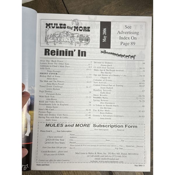Mules and More - May 2006 Vol. 16 Issue 7 (Back Issue Magazine) - Image 3