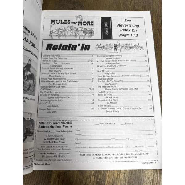 Mules and More - Mar. 2000 Vol. 10 Issue 5 (Back Issue Magazine) - Image 3
