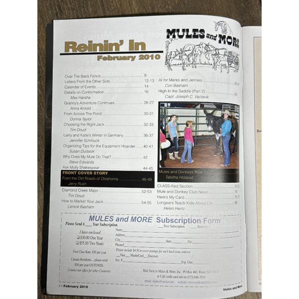 Mules and More - Feb. 2010 Vol. 20 Issue 4 (Back Issue Magazine) - Image 3