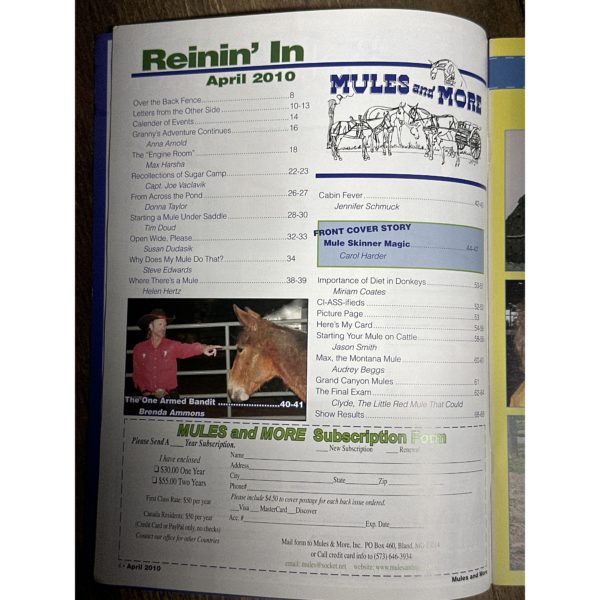 Mules and More - Apr. 2010 Vol. 20 Issue 6 (Back Issue Magazine) - Image 3