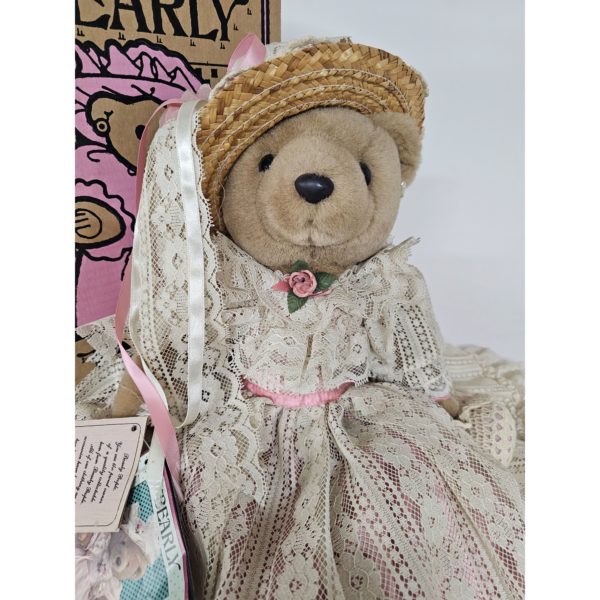 1991 Bearly People Victorian Elegance "Romance" Teddy Bear 14" in Mauve VB451 - Image 4