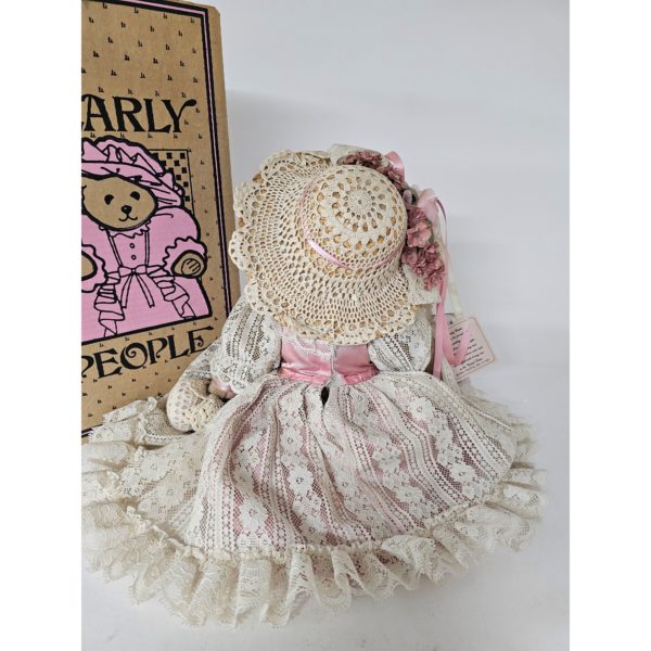 1991 Bearly People Victorian Elegance "Romance" Teddy Bear 14" in Mauve VB451 - Image 5