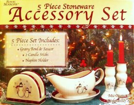 Royal Seasons 5 Piece Stoneware Accessory Set